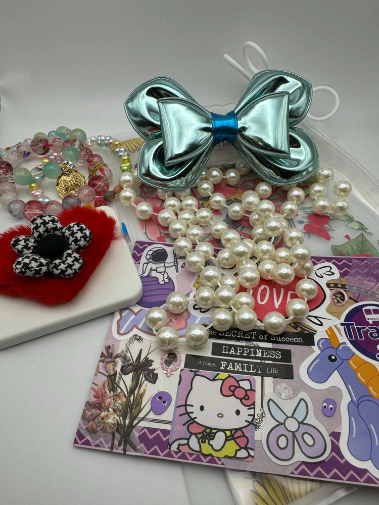 Curated Desk Essentials Box: Resin Crafts, Shoe Charms, Earrings - Kids Gift Set - Pip & Purlie