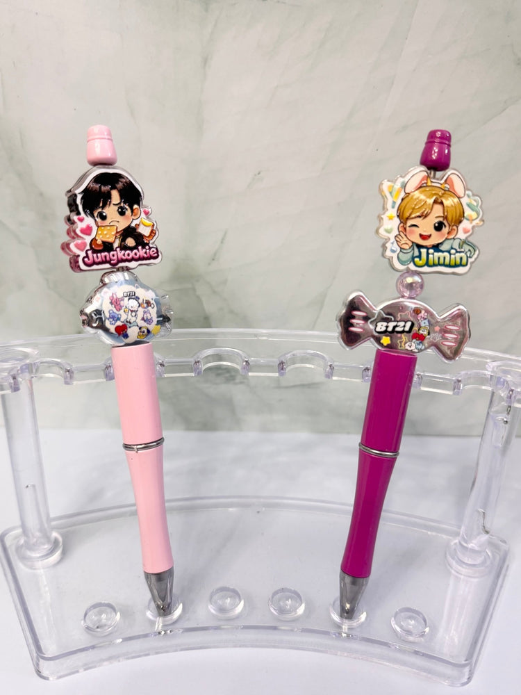 Cute Army Kpop Beadable Pen | Decorative Collectible Writing Pen - Pip & Purlie