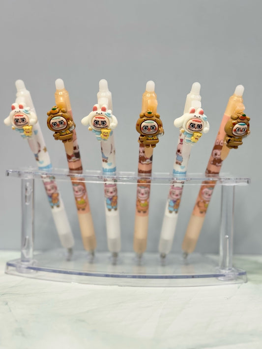 Forest Friends Pen with Charms – Smooth Black Ink • 2 Colors - Pip & Purlie