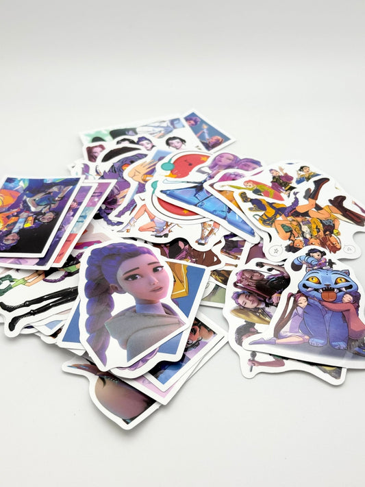 Girl Pop Assorted Stickers – 50+ Variety Pack - Pip & Purlie