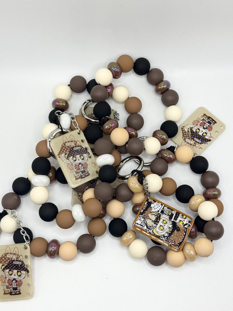 Monster Beaded Keychain Wristlet: Handmade Fashion Accessory - Pip & Purlie