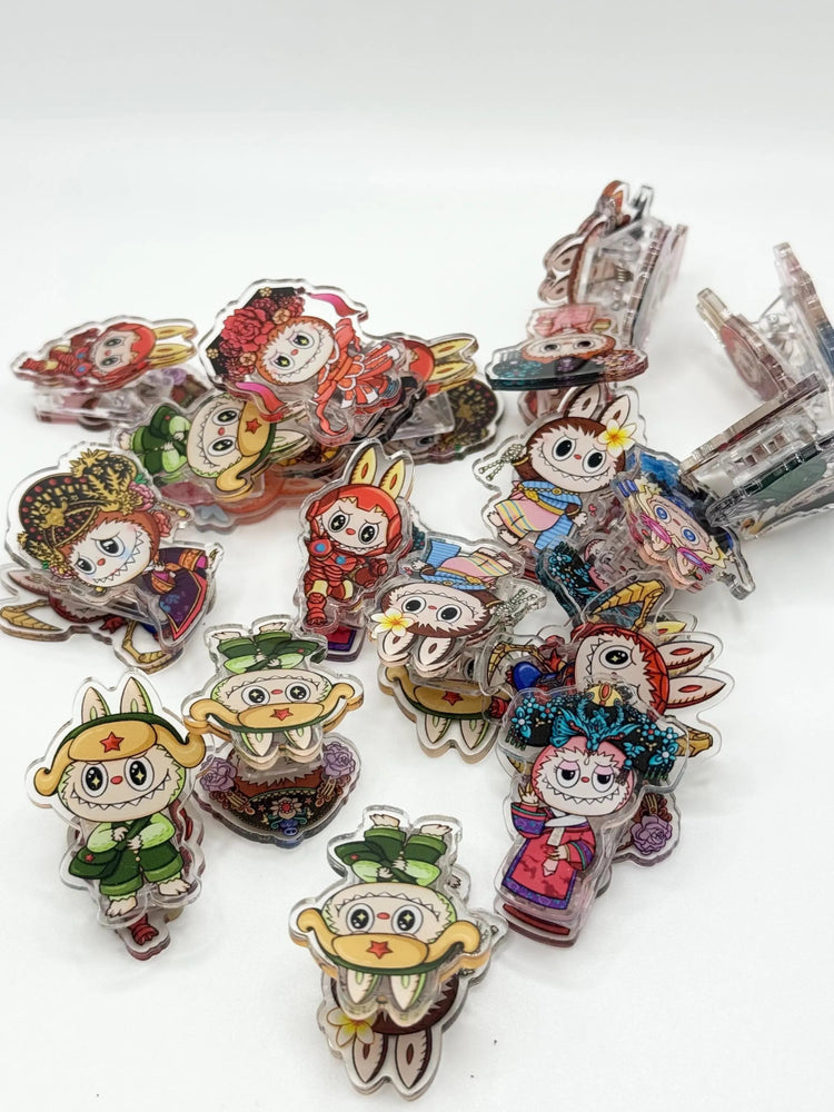 Monster Clips – Set of 3 Random Cute Acrylic Clips Perfect for Office, School - Pip & Purlie