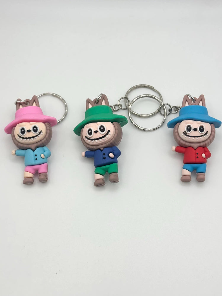 Monster Hat Rubber Keychain: Kawaii Bag Charm - Pip & Purlie