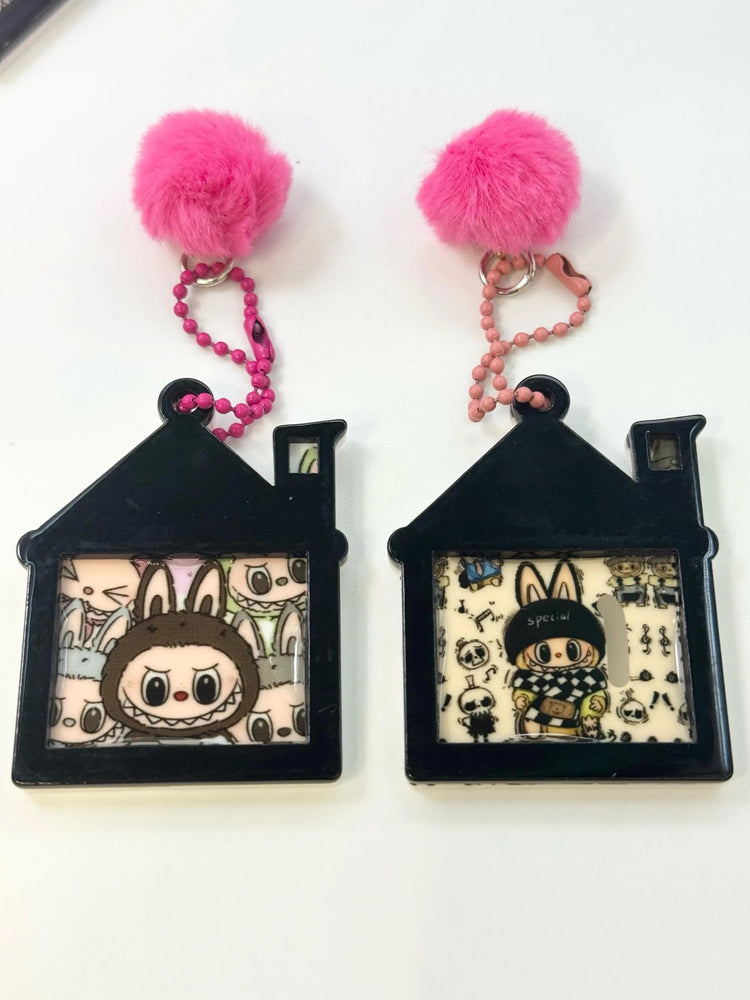 Monster House Shaped Keychain | Cute Character Bag Charm | Kawaii Gift - Pip & Purlie