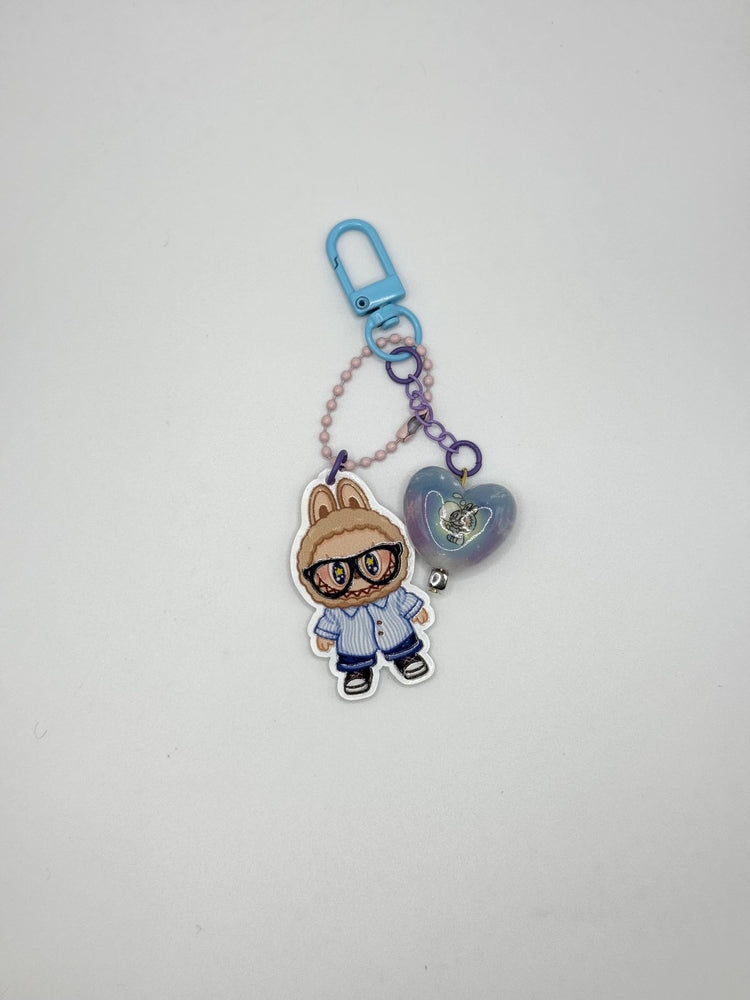Monster Keychain with Heart Bead Accent - Pip & Purlie