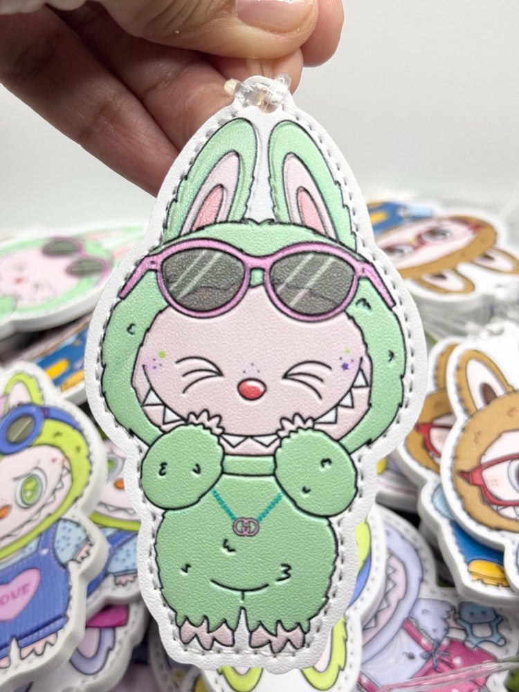 Monster Luggage Tag: Personalized Travel Monogram, 5x2 Inches - Pip & Purlie