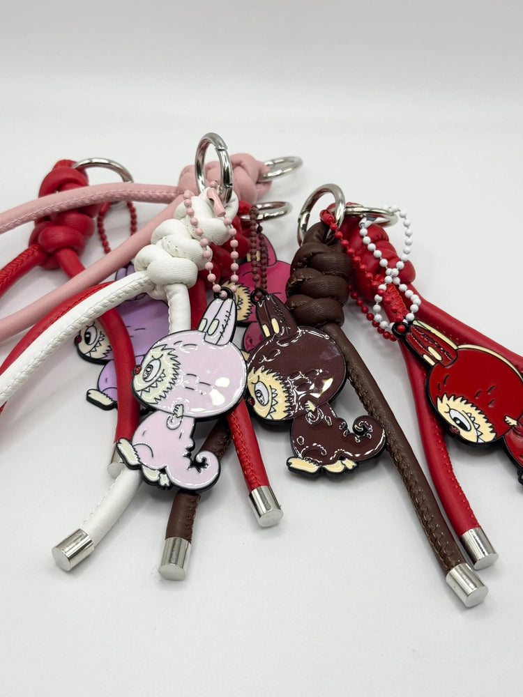 Monster Metal Side Full Body Bag Charm – Faux Leather Cord Accessory - Pip & Purlie