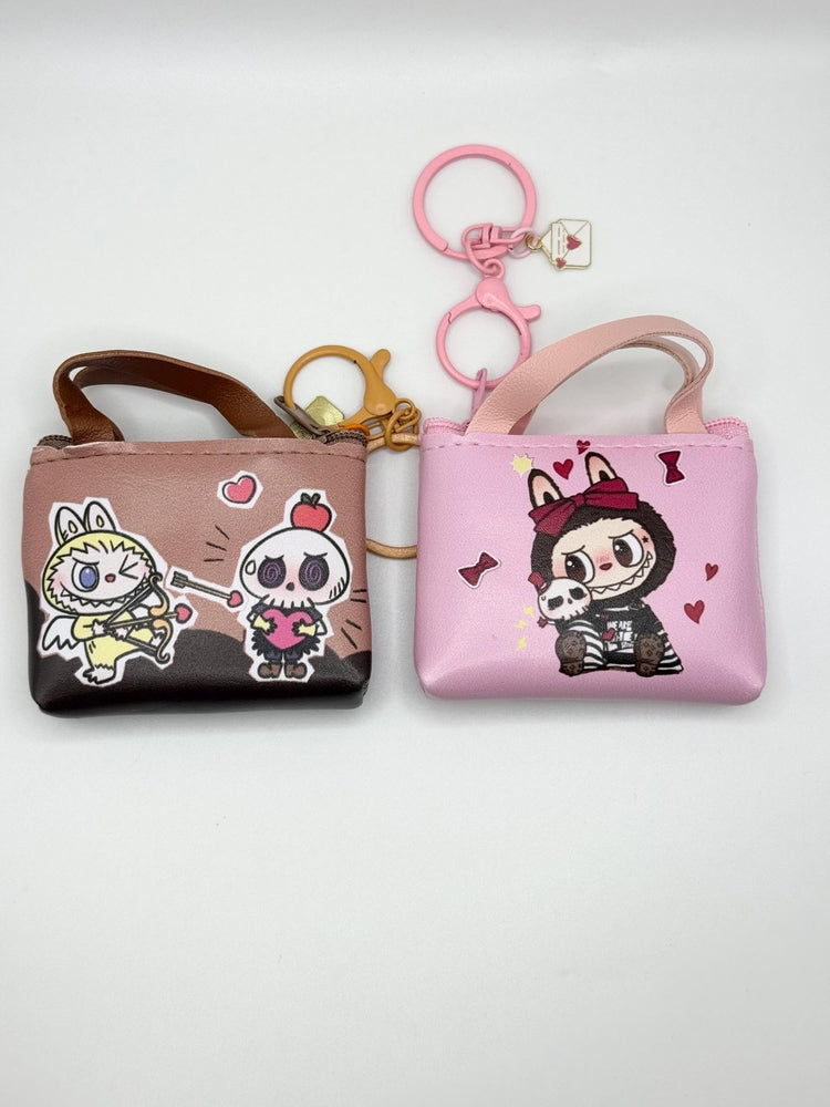 Monster Vegan Leather Coin Earphone Lip Balm AirPods Purse Keychain - Pip & Purlie