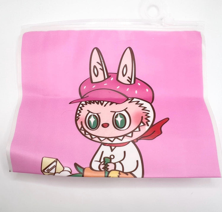 Monster Zip Bag 5x7 | Bright Print Front & Clear Back Pouch - Pip & Purlie
