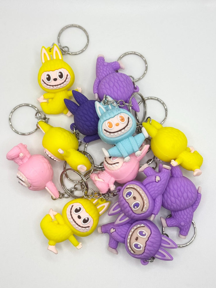 Yoga Monster Keychain: Kawaii Key Ring - Pip & Purlie
