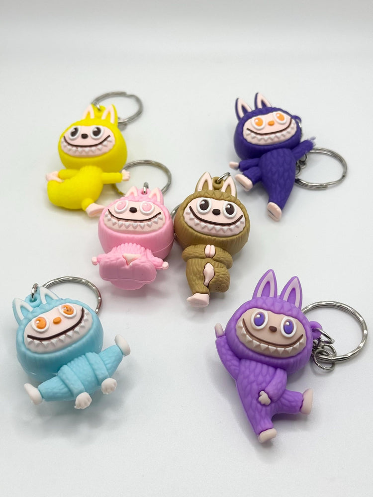 Yoga Monster Keychain: Kawaii Key Ring - Pip & Purlie