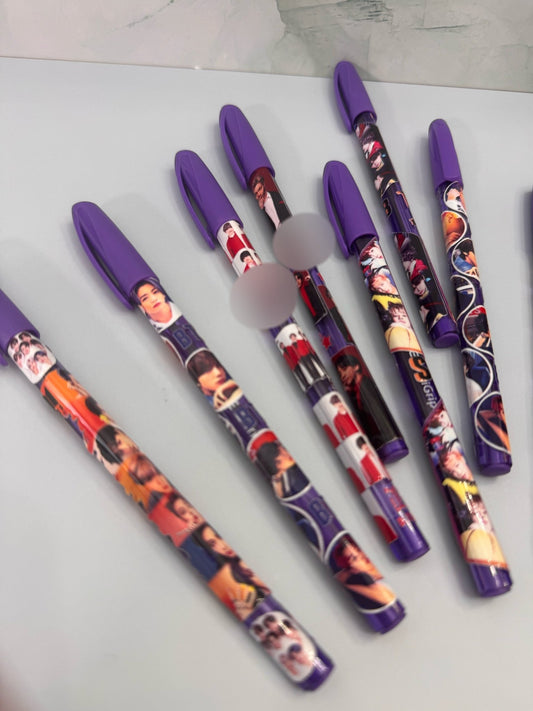 ARMY FREEBIES Purple Ink Fan Pens - Random Bulk - Pip & Purlie