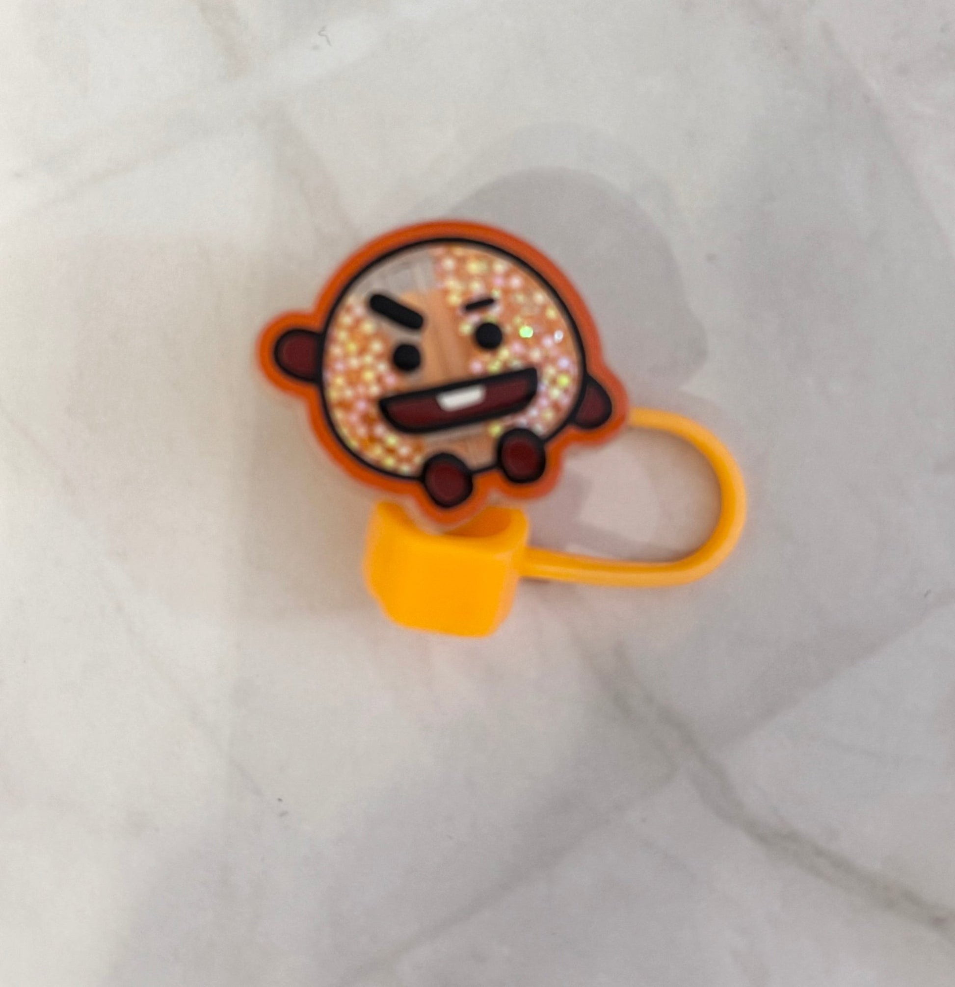 Army K-Pop Character Straw Covers | Reusable Silicone Drink Toppers - Pip & Purlie