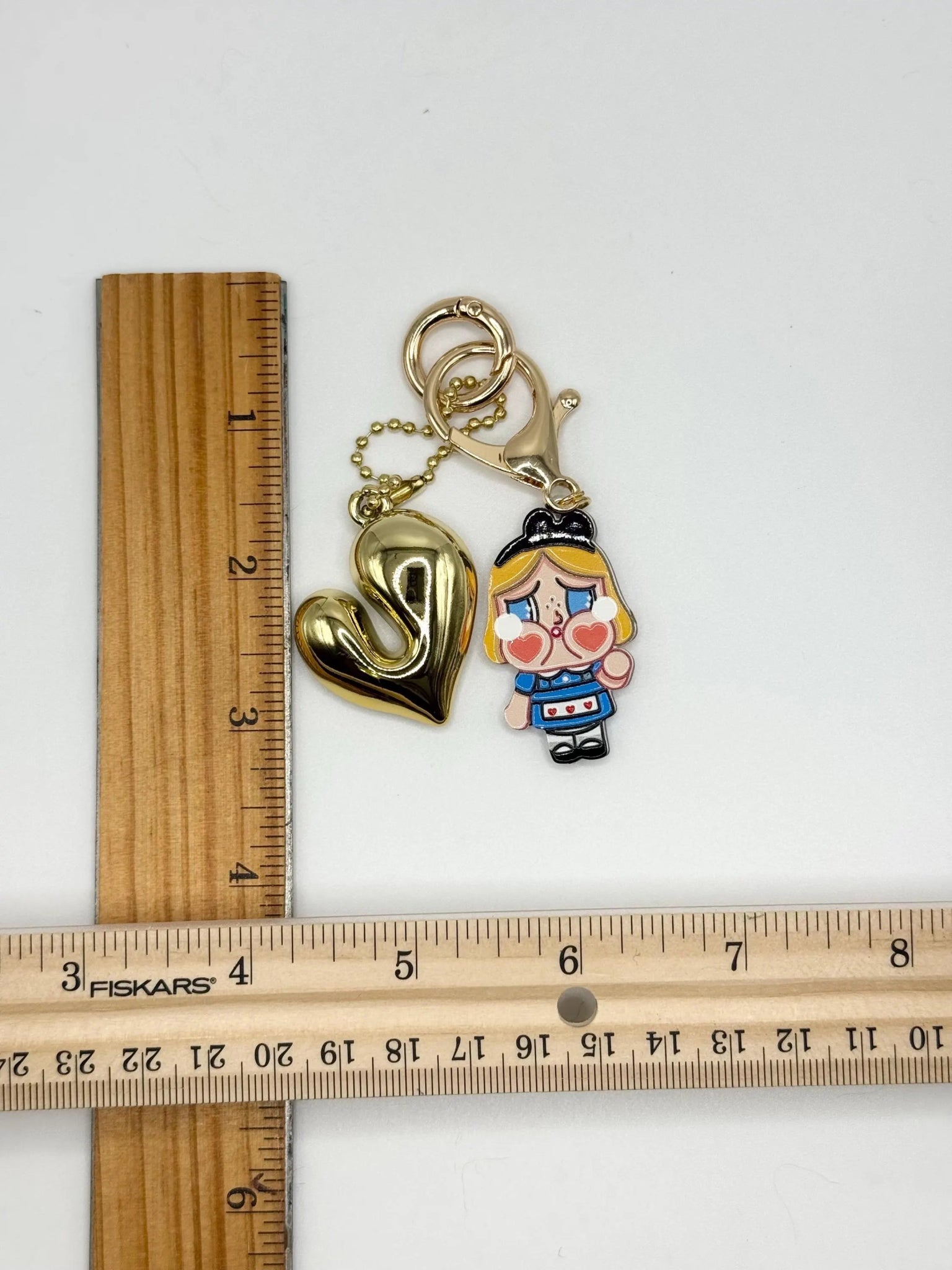 Baby Keychain with Gold Heart Accent - Pip & Purlie