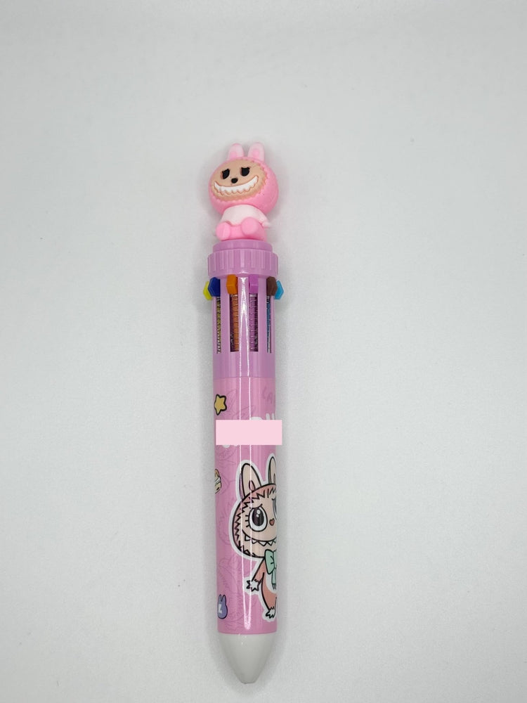 Bubu Monster Multicolor Pen | 10 Ink Colors | Cute Stationery Gift - Pip & Purlie