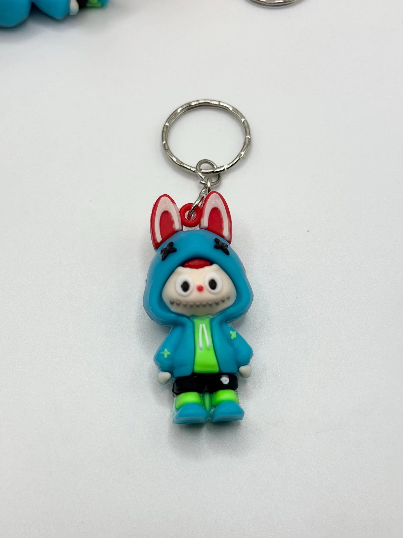 Bunny Ears Monster Keychain: Kawaii Key Ring - Pip & Purlie
