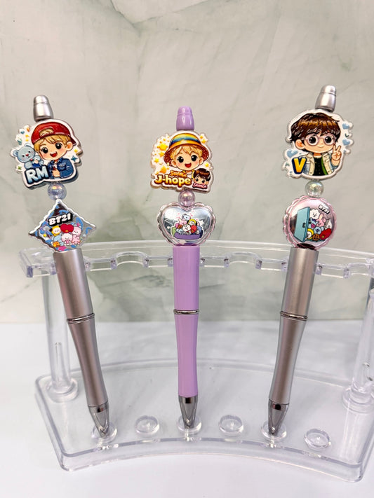 Cute Army Kpop Beadable Pen | Decorative Collectible Writing Pen - Pip & Purlie
