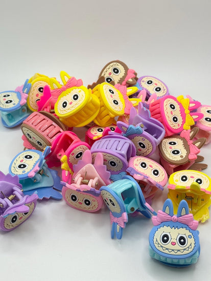 Cute Monster Mini Hair Claws - Fun Design - Pair - Pip & Purlie