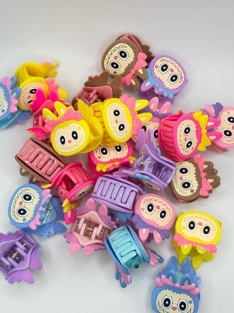 Cute Monster Mini Hair Claws - Fun Design - Pair - Pip & Purlie