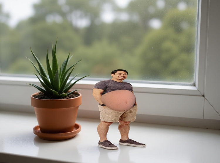 👨🏻 Dad Bod Squishy Fidget Toy - Stress Relief Belly Popper - CUSTOMIZABLE - Pip & Purlie