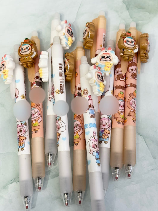 Forest Friends Pen with Charms – Smooth Black Ink • 2 Colors - Pip & Purlie