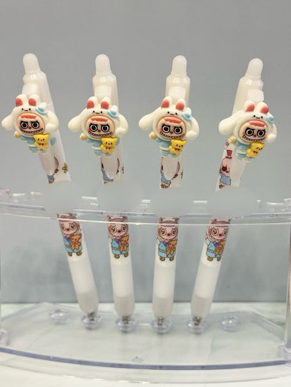 Forest Friends Pen with Charms – Smooth Black Ink • 2 Colors - Pip & Purlie