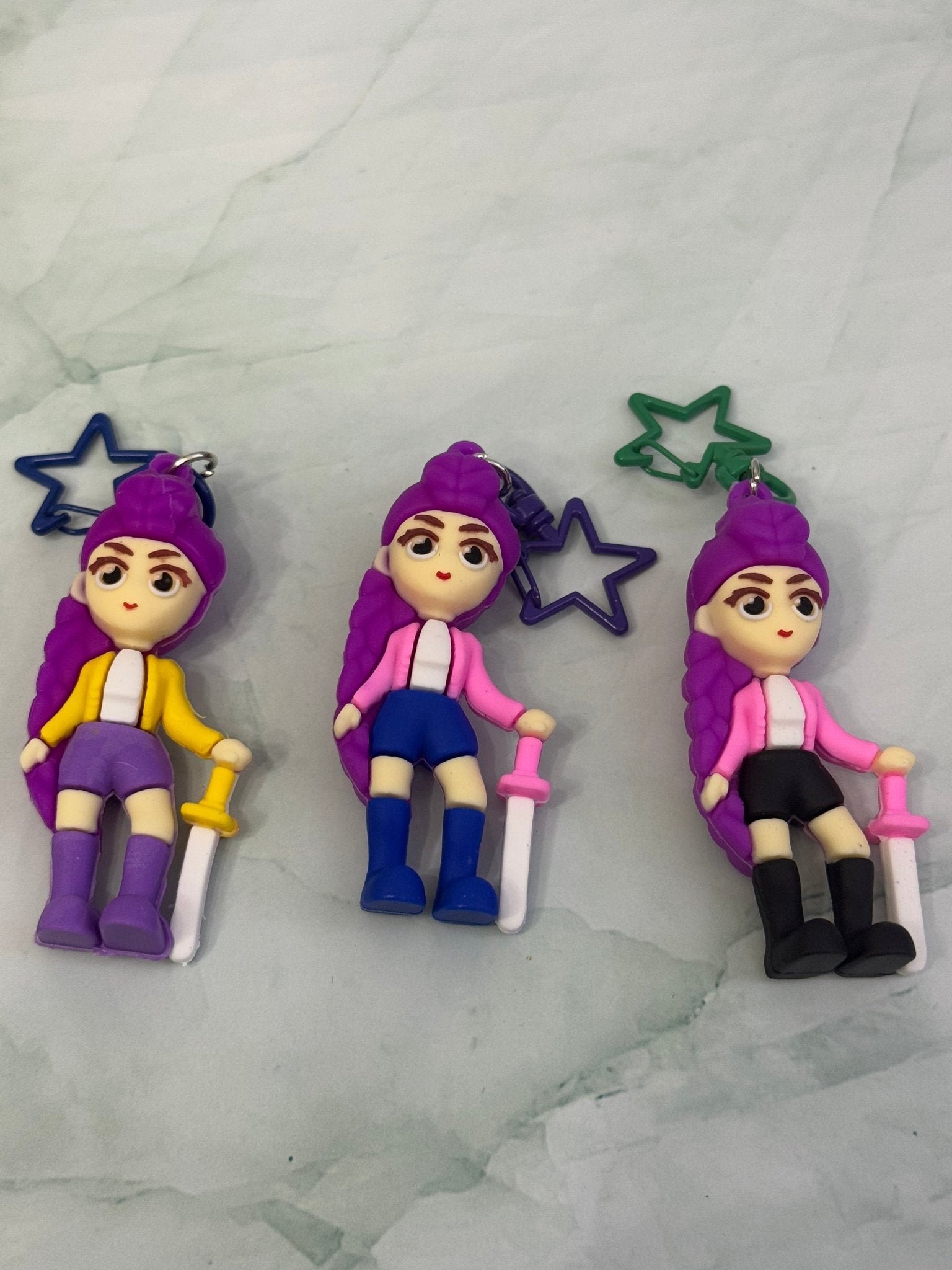 Girl Pop Rubber Keychains – Limited Designs! - Pip & Purlie