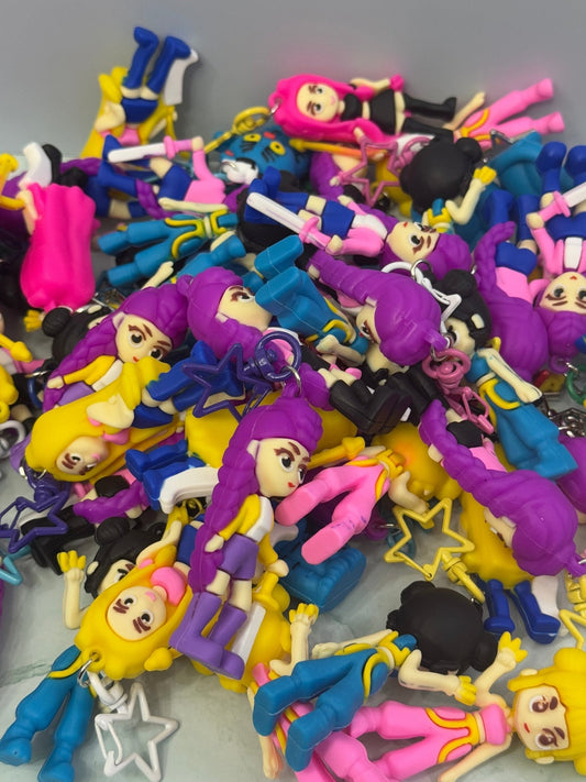 Girl Pop Rubber Keychains – Limited Designs! - Pip & Purlie