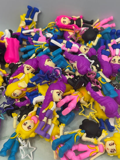 Girl Pop Rubber Keychains – Limited Designs! - Pip & Purlie