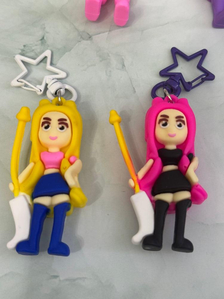 Girl Pop Rubber Keychains – Limited Designs! - Pip & Purlie