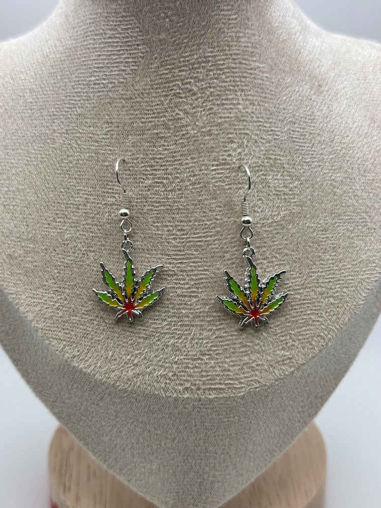 Happy Leaves Earrings | 420 - Friendly Jewelry | Gold & Silver Hardware | Stylish or Gag Gift - Pip & Purlie
