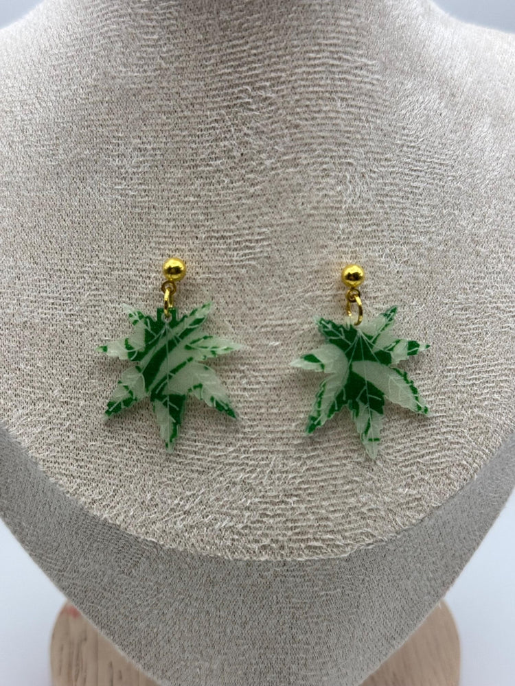 Happy Leaves Earrings | 420 - Friendly Jewelry | Gold & Silver Hardware | Stylish or Gag Gift - Pip & Purlie