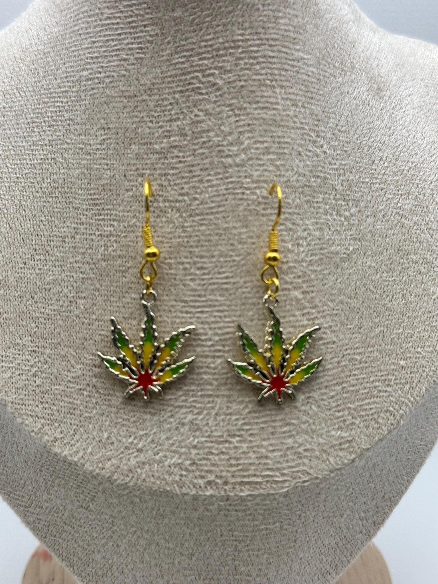Happy Leaves Earrings | 420 - Friendly Jewelry | Gold & Silver Hardware | Stylish or Gag Gift - Pip & Purlie