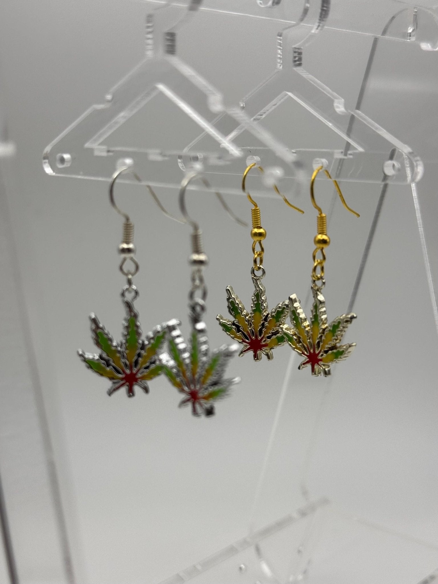Happy Leaves Earrings | 420 - Friendly Jewelry | Gold & Silver Hardware | Stylish or Gag Gift - Pip & Purlie