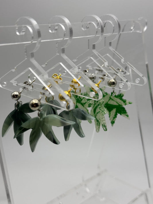 Happy Leaves Earrings | 420 - Friendly Jewelry | Gold & Silver Hardware | Stylish or Gag Gift - Pip & Purlie