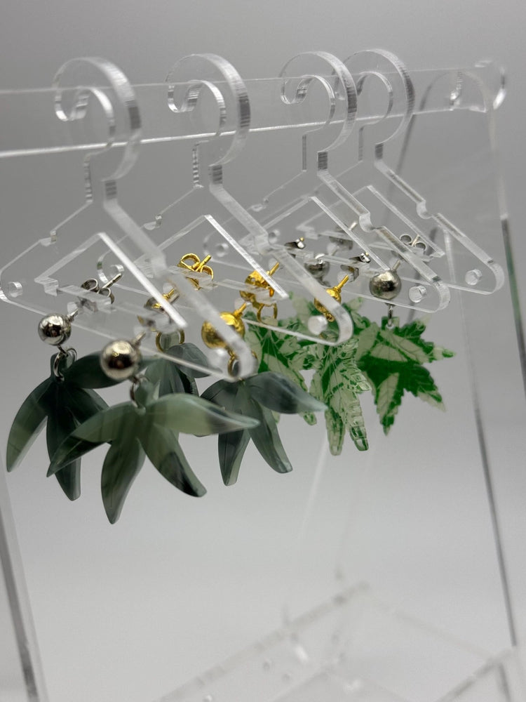 Happy Leaves Earrings | 420 - Friendly Jewelry | Gold & Silver Hardware | Stylish or Gag Gift - Pip & Purlie