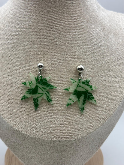 Happy Leaves Earrings | 420 - Friendly Jewelry | Gold & Silver Hardware | Stylish or Gag Gift - Pip & Purlie