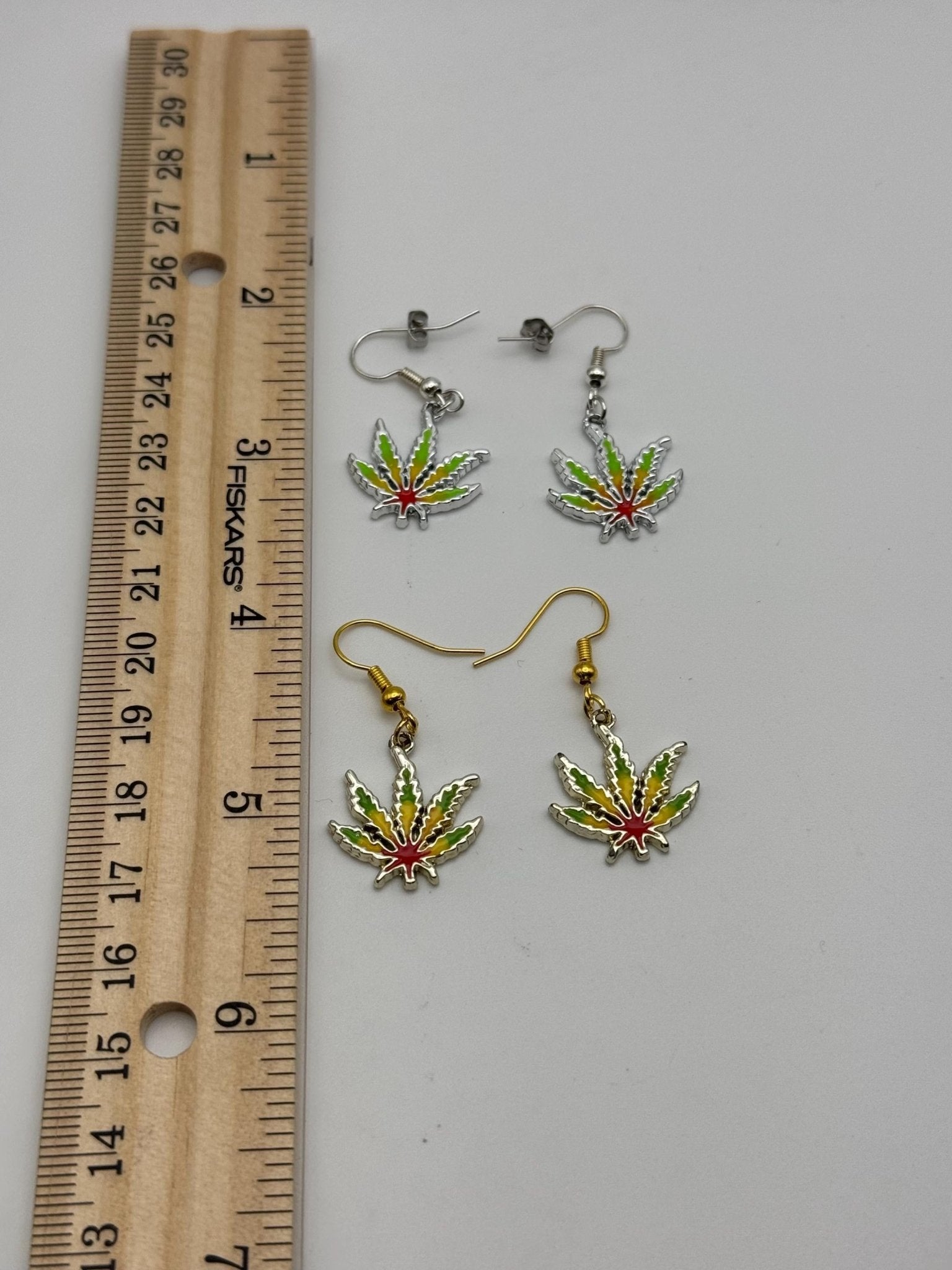 Happy Leaves Earrings | 420 - Friendly Jewelry | Gold & Silver Hardware | Stylish or Gag Gift - Pip & Purlie