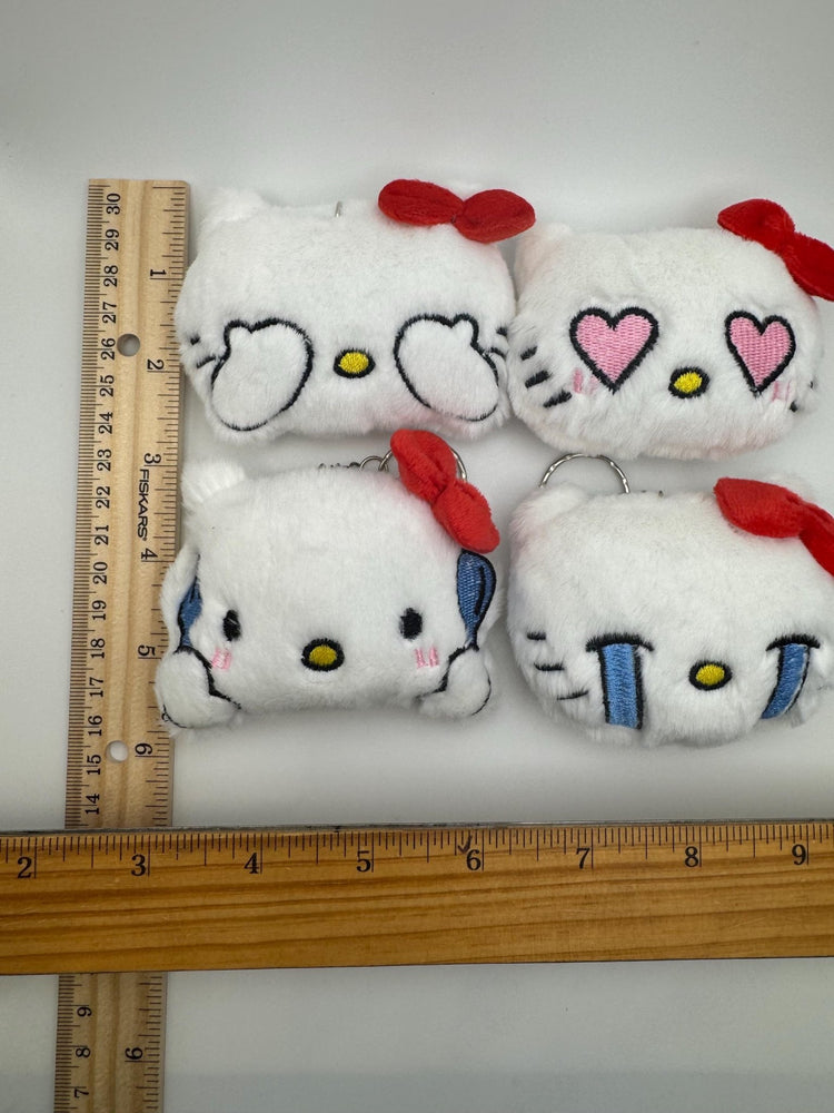 Kawaii Kitty Plush Keychain - Handmade Pink Cat Charm - Pip & Purlie