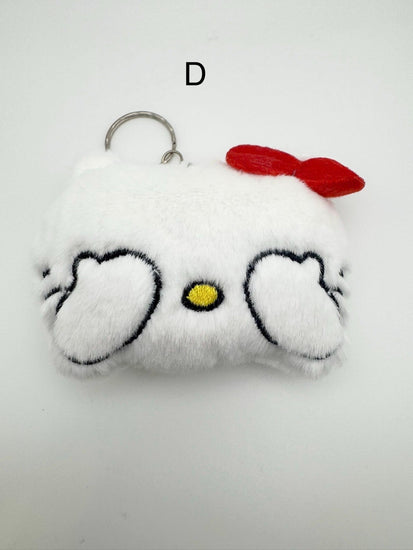 Kawaii Kitty Plush Keychain - Handmade Pink Cat Charm - Pip & Purlie