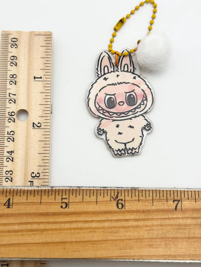 Monster Acrylic Keychain – Cute 2.5” Charm with Ball Chain, Fun Party Favors or Class Gifts - Pip & Purlie