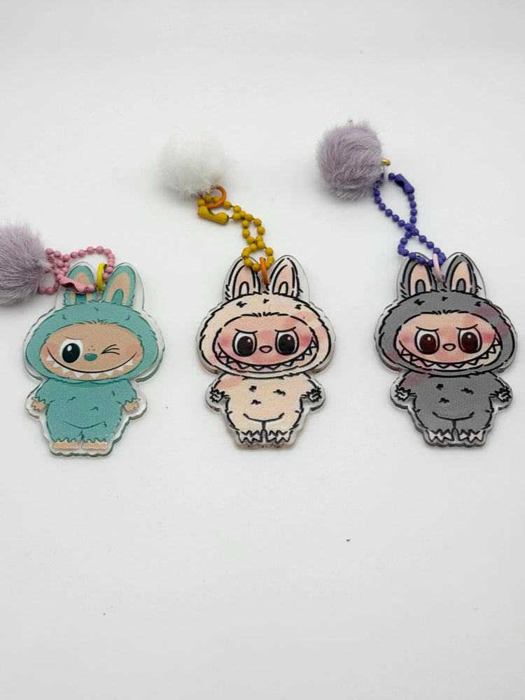 Monster Acrylic Keychain – Cute 2.5” Charm with Ball Chain, Fun Party Favors or Class Gifts - Pip & Purlie