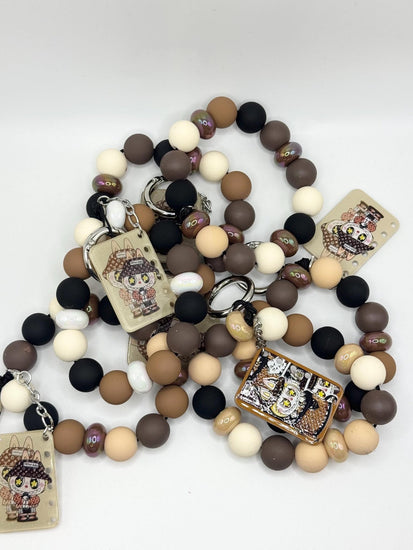Monster Beaded Keychain Wristlet: Handmade Fashion Accessory - Pip & Purlie