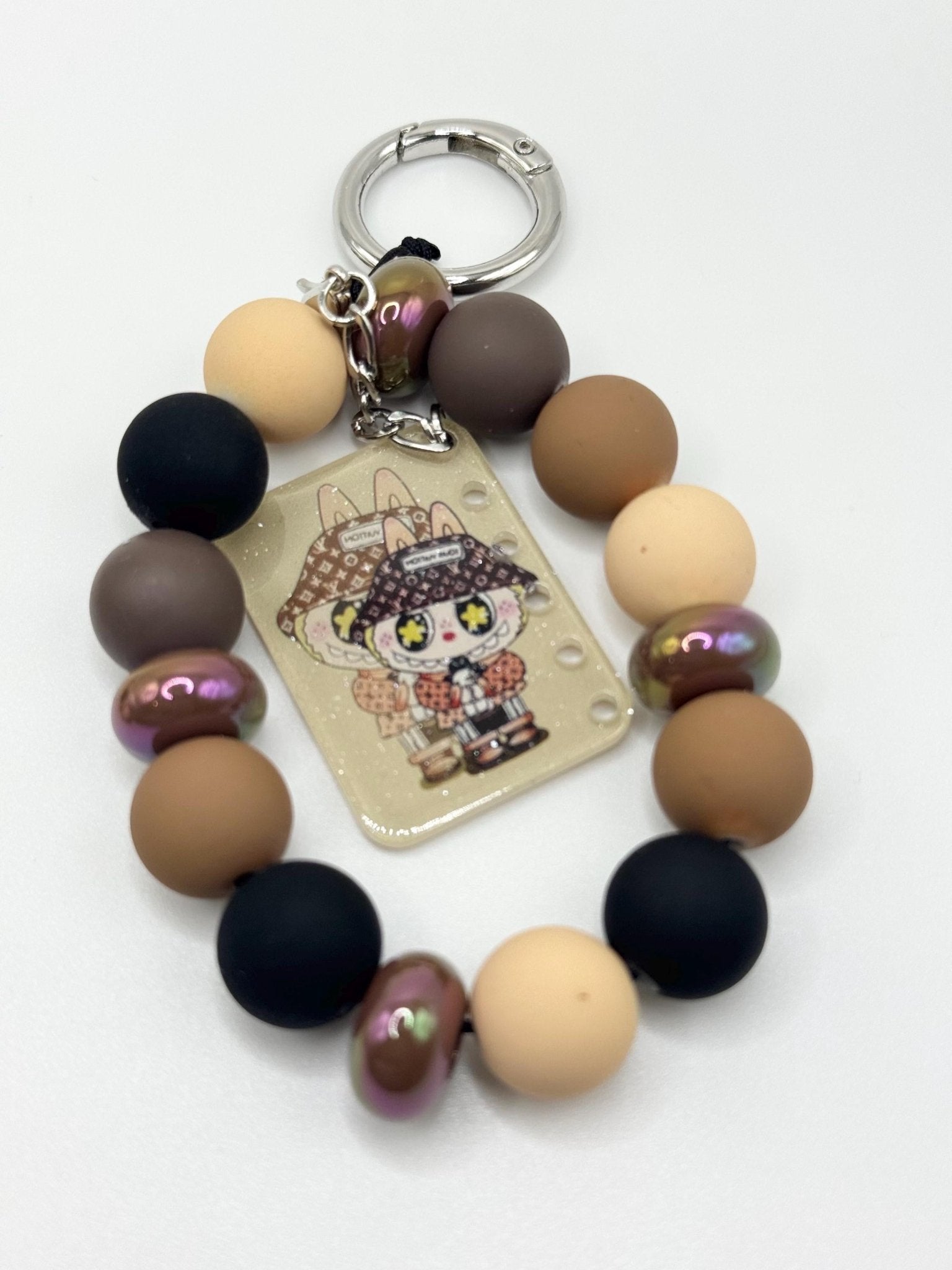 Monster Beaded Keychain Wristlet: Handmade Fashion Accessory - Pip & Purlie