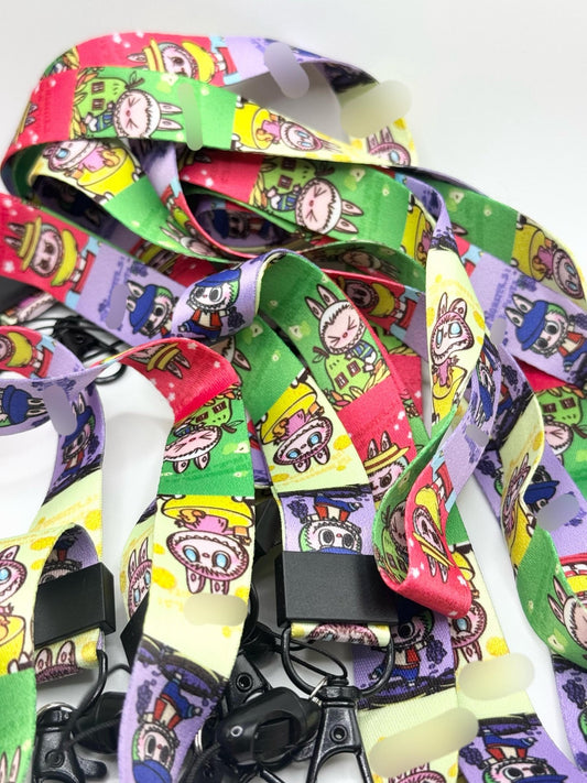 Monster Character Lanyard: Colorful Whimsical ID Badge Holder - Pip & Purlie