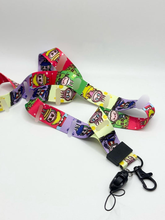 Monster Character Lanyard: Colorful Whimsical ID Badge Holder - Pip & Purlie