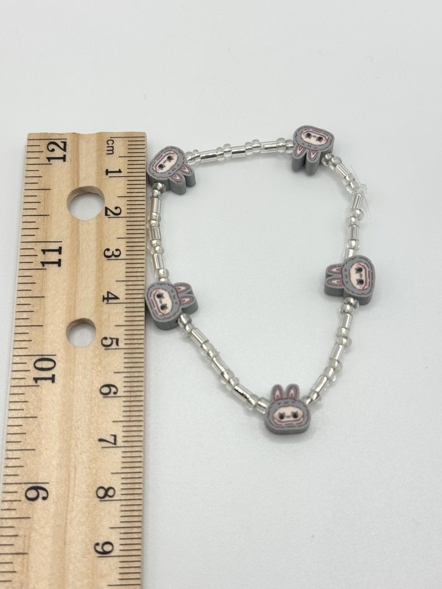 Monster Clay Bead Stretchy Bracelet: Playful Kawaii Style - Pip & Purlie