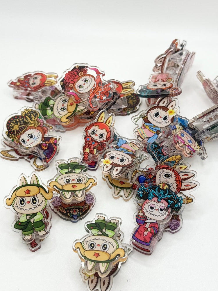 Monster Clips – Set of 3 Random Cute Acrylic Clips Perfect for Office, School - Pip & Purlie