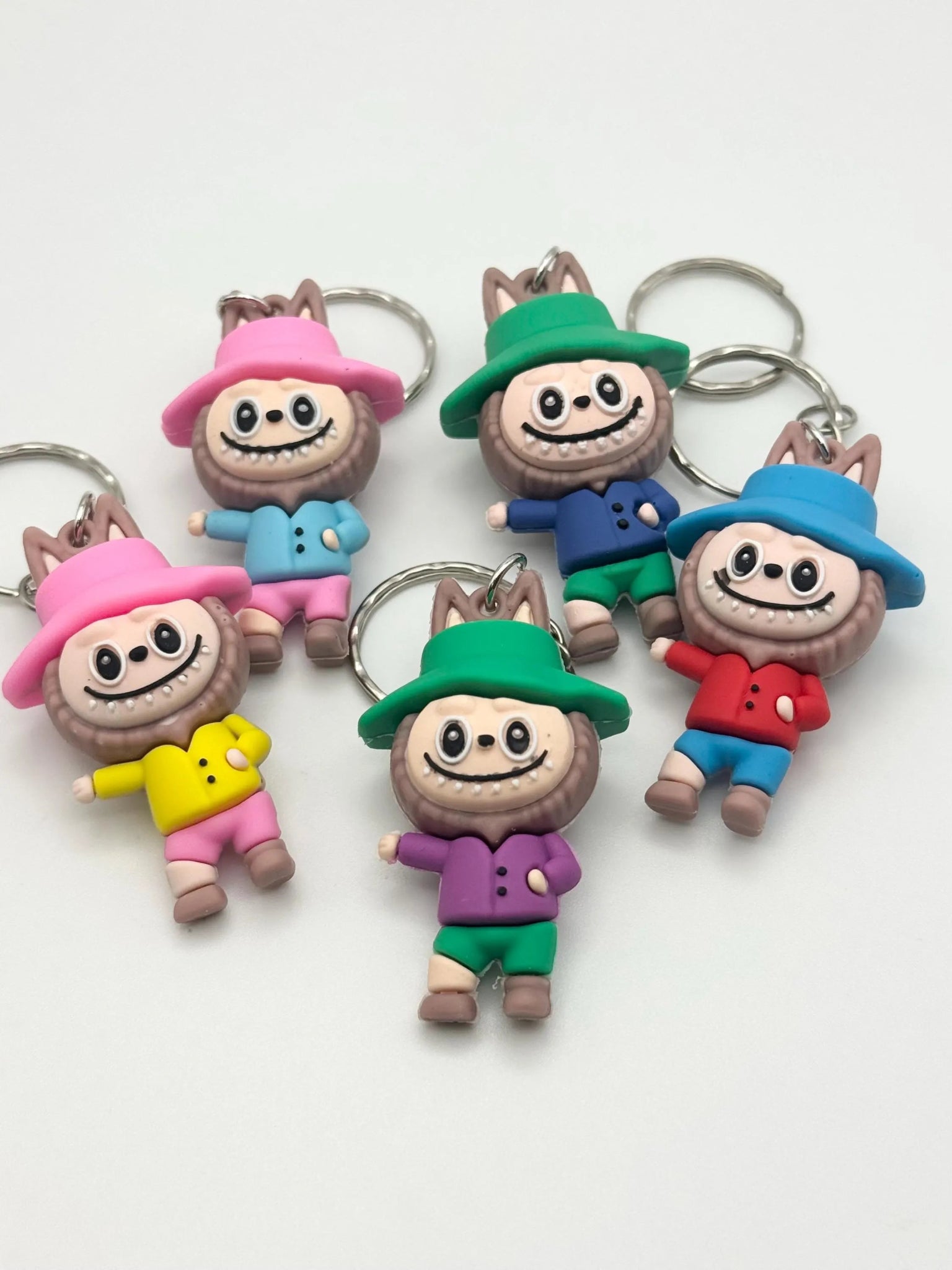 Monster Hat Rubber Keychain: Kawaii Bag Charm - Pip & Purlie