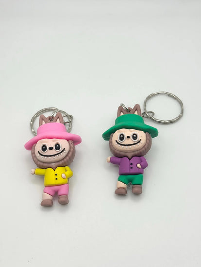 Monster Hat Rubber Keychain: Kawaii Bag Charm - Pip & Purlie
